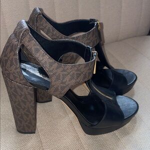 Michael Kors Black and Brown Women's Heels